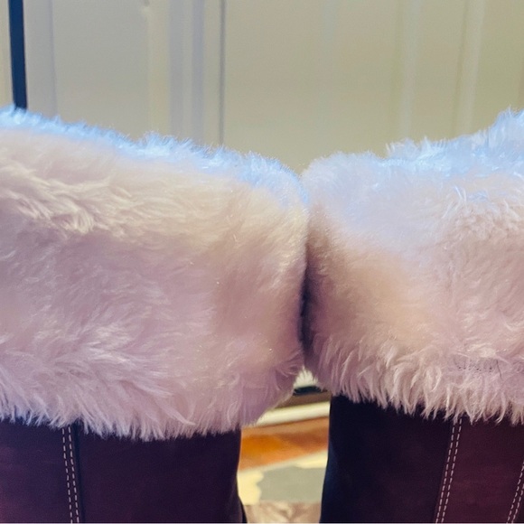 Women's Timberland Brown Lace-Up Fur Lined Boots NIB - Picture 6 of 12